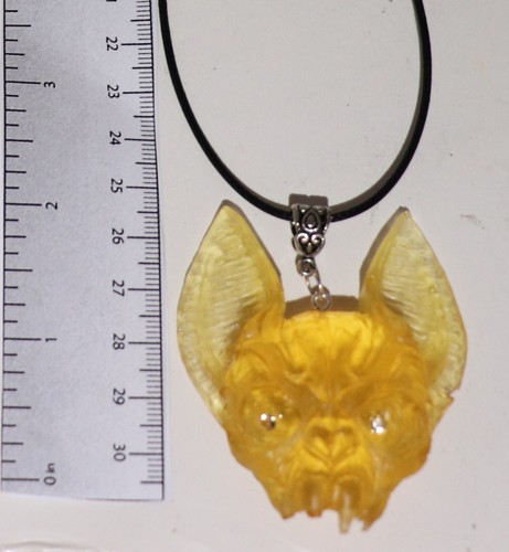 Vampire Bat head necklace hand made from resin 18" necklace 2.5"bat head - 第 39/46 張圖片