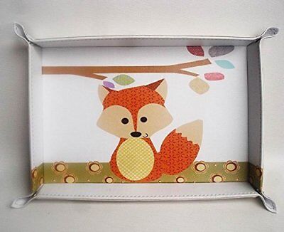 Animal Themed Folding Travel Serving Tray Placemat Faux Leather Gift for Her