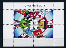 [AR528] Aruba 2011 UPAEP Flags Souvenir Sheet MNH