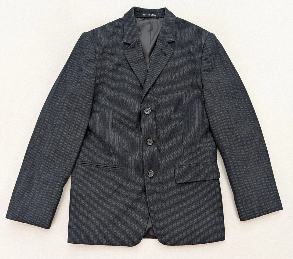 Blazer Traje Chaqueta Abrigo Deportivo Calvin Klein Niño Talla 12 Negro Rayas Foto 2 de 4