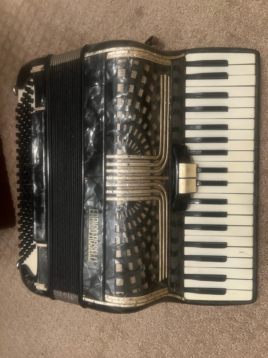 6889 - Slate Enrico Roselli Piano Accordion with Case | eBay