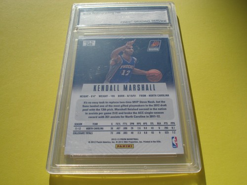 2012 Panini Prizm RC 249 Kendall Marshall Rookie Graded Gem Mint 10 (SU) - Bild 4 von 5