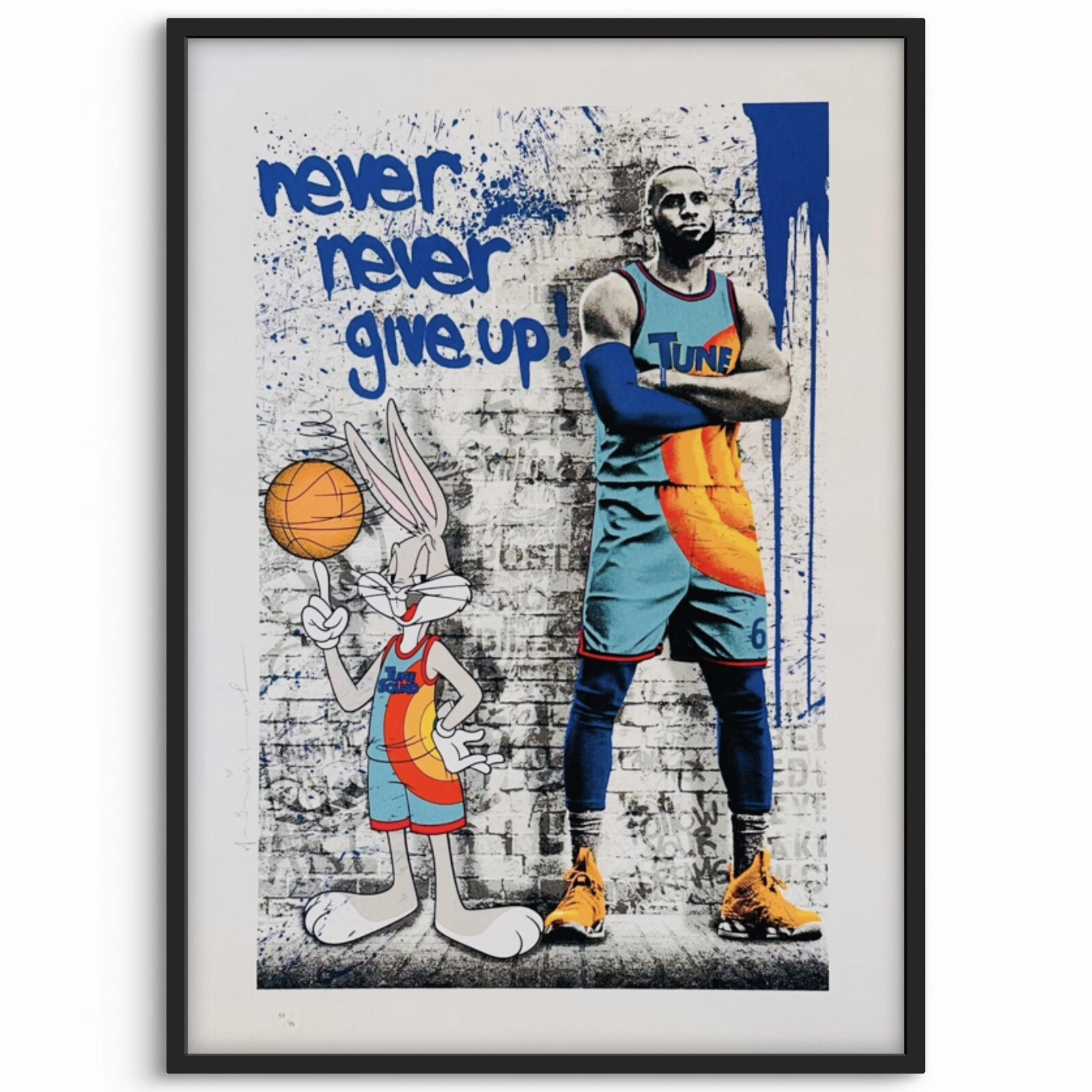 Mr. Brainwash "Tune Squad" Signed edition. Wall Art Very Rare Print.