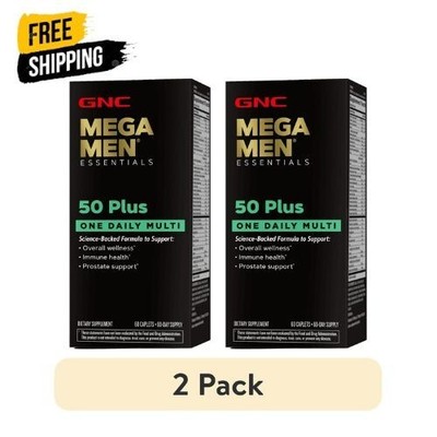 GNC Mega Men Essentials 50-Plus One Daily Multivitamin, 60 Tablet