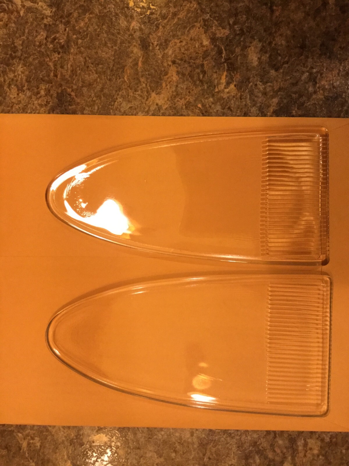 Woodlite Headlight Clear Glass Lens Pair Ruxton Duesenberg Packard