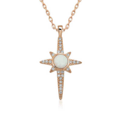 Shine Bright: Rose Gold Polar Star Women's Necklace - Bestselling on eBay!