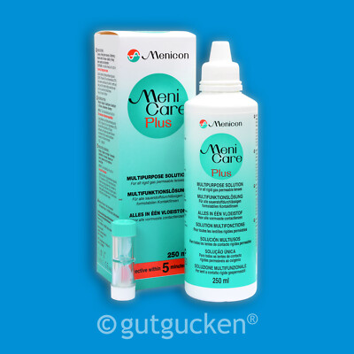MeniCare Plus 4 x 250ml Pflegemittel für harte Linsen von Menicon