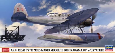 Hasegawa 02455 1:72 Aichi E13A1 Type Zero (Jake) Model 11 `Kimikawamaru ́ mit Katze
