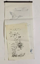 Tri Chem Wild 2681 Duck Canvas Panel Sunset Picture 11x23" Liquid Embroidery