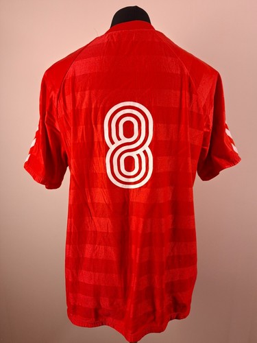 Vintage 1992 Hummel Blank T-Shirt Men's Size XL Red Denmak Jersey Retro Template - Picture 6 of 9