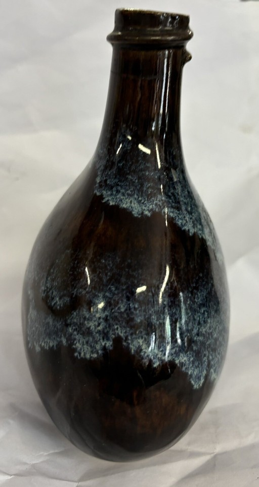 1983 Studio Pottery Nooksack Bottles WA Blue/brown Glaze Native