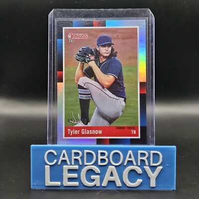 2022 Tyler Glasnow Panini Donruss Silver Stat Line /500 #257 Tampa Bay Rays
