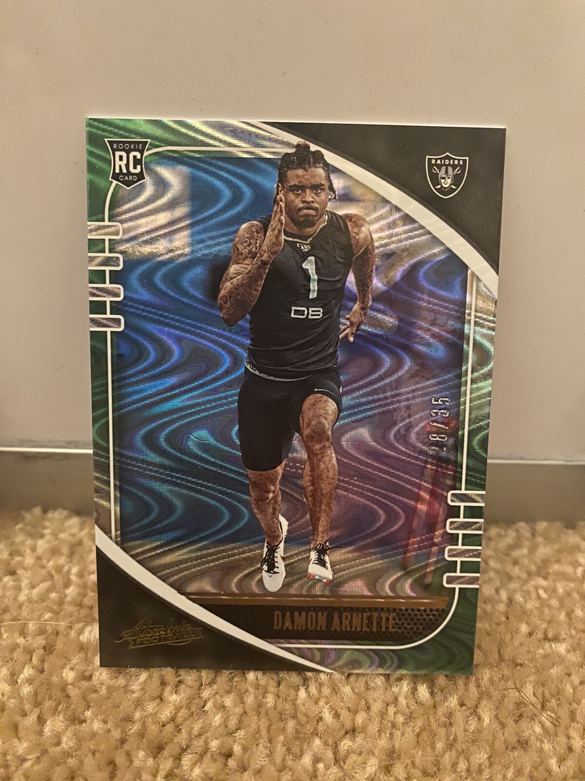 Damon Arnette Panini Absolute #123 Green