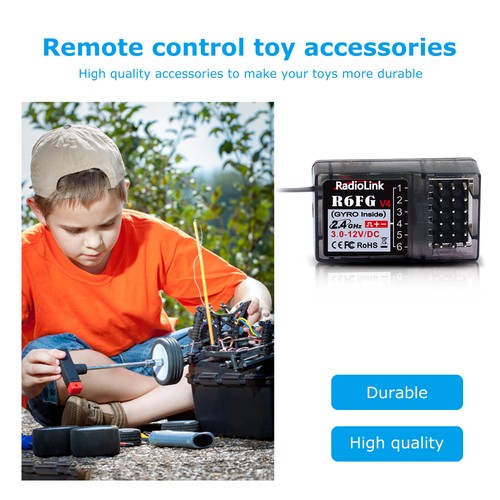 R6FG Mini 6CH 2.4G Receiver for RC Car Transmitter RC4GS V2/RC6GS V2 Radio - Picture 8 of 12