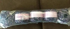 Lot Of 5 FILATURA LANAROTA LUXURY LADDER YARN MADE IN ITALY PURPLE 7107 NYLON