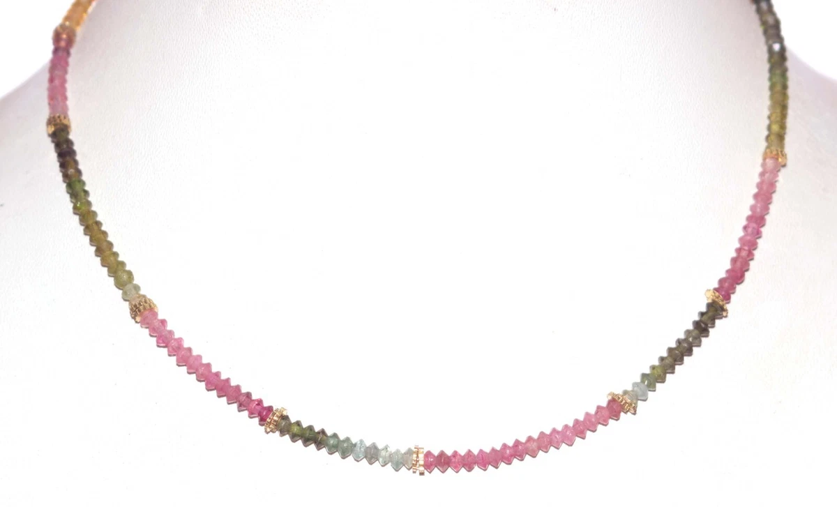 Collana in argento con tormalina vibrante 125ct