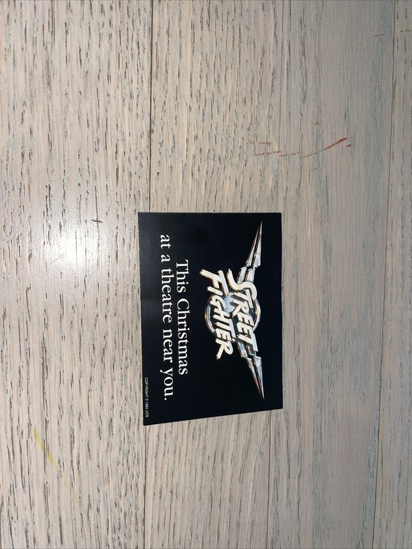 Vintage Sticker 1994 Street Fighter This Christmas In A Theatre Near You