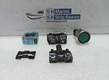 Siemens 3SB36470AA41 Illuminated Flat Pushbutton 1NO+1NC Green 7PCs In Lot