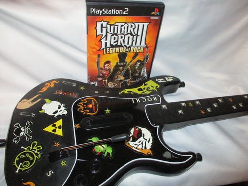 Wireless Kramer Striker Guitar (No Dongle) and Guitar Hero 3 game for PS2 - Picture 6 of 6