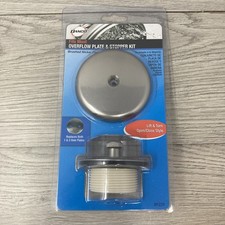Danco 89239 Universal Overflow Plate Stopper Kit Brushed Nickel Lift Turn