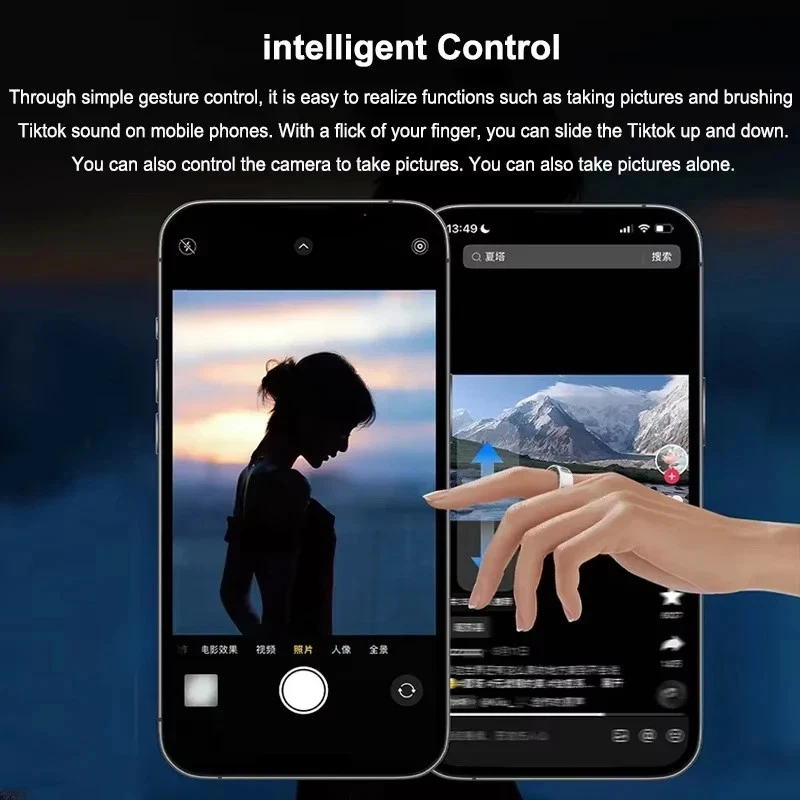 Anillo inteligente 2025 Pantalla LED Frecuencia cardíaca Monitor de oxígeno en sangre Impermeable Foto 4 de 4