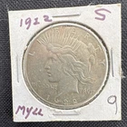 1922 S Liberty Peace Silver Dollar $1 Coin - Uncertified, Ungraded