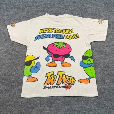 Vintage Y2K Two-Tarts SmartChoice Candy Shirt Large 21x27 Strawberry Apple Melon