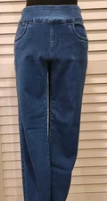 FDJ French Dressing Pull On Stretch Ankle Blue Jeans Size 4