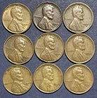 Lincoln Cents. Lot Of 9. 1944, 45, 46 P, D, S. Avg Circulated. Nice Starter Set