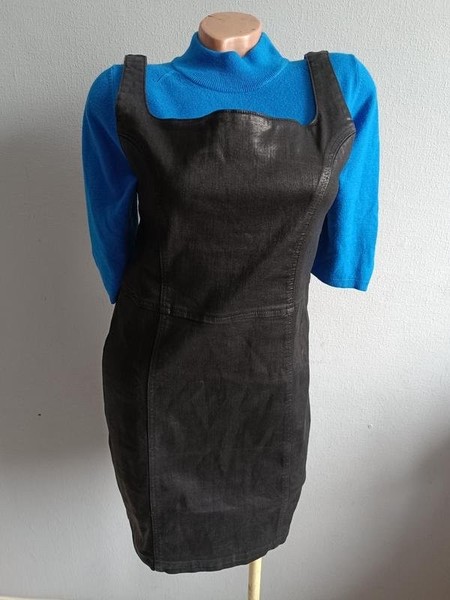 Women AllSaints Dress Black Denim 40