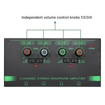 Headphone Amplifiers With Uncompressed Signal Way Double 3.5Mm 6.35Mm Connectors
