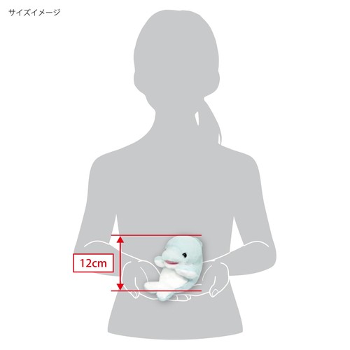 Sanei Boeki Kyunkoro Dolphin W10 x D12 x H12cm Stuffed Toy 370 - Picture 4 of 4