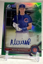 2022 Bowman Chrome Alexis Hernandez 1st Auto Green /99 Chicago Cubs