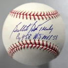 Bullet Bob Turley Signed Major League Baseball Autograph CY WS MVP Inscription
