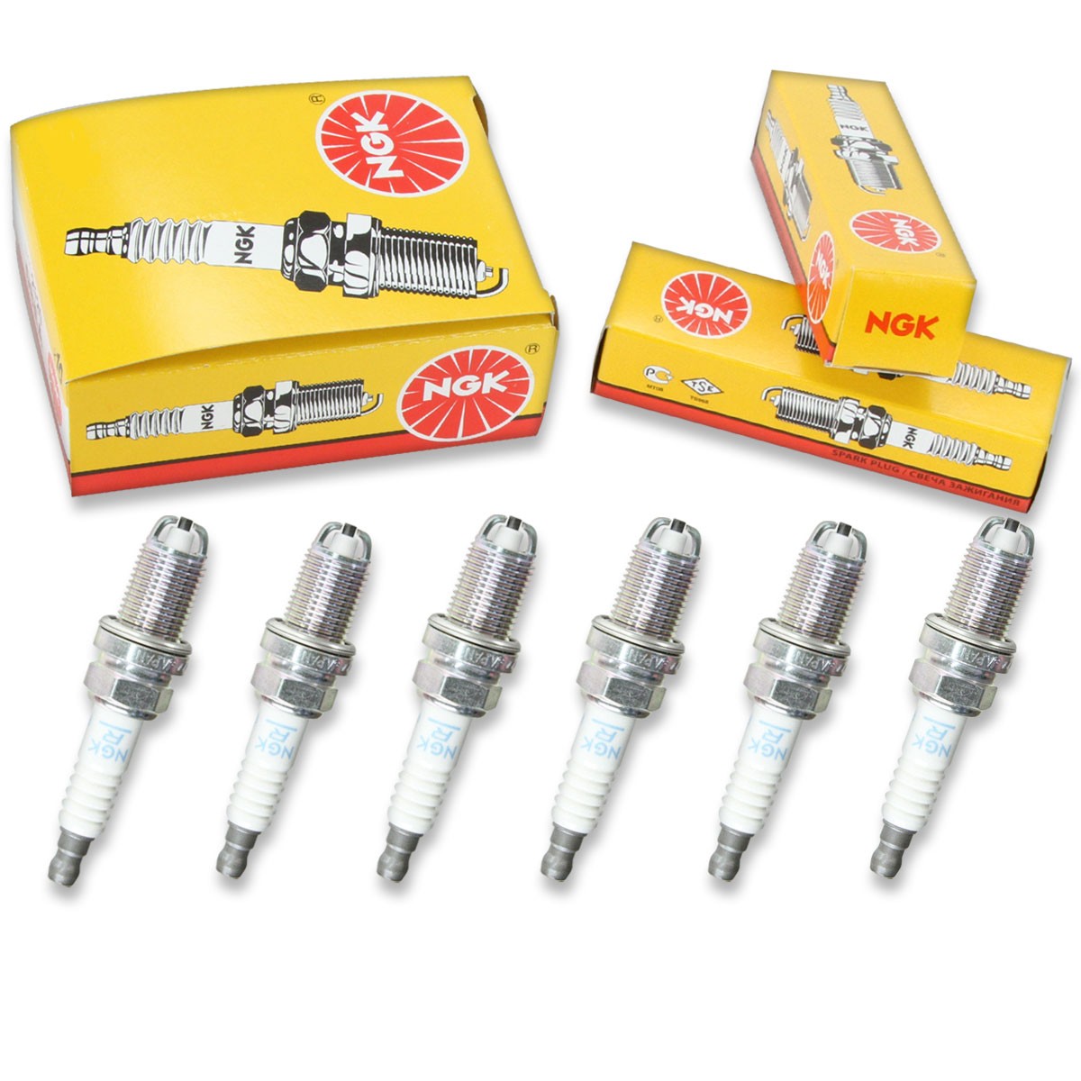 6 pcs NGK Standard Spark Plugs for 1991-1995 BMW 525i 2.5L L6 - Engine Kit ky