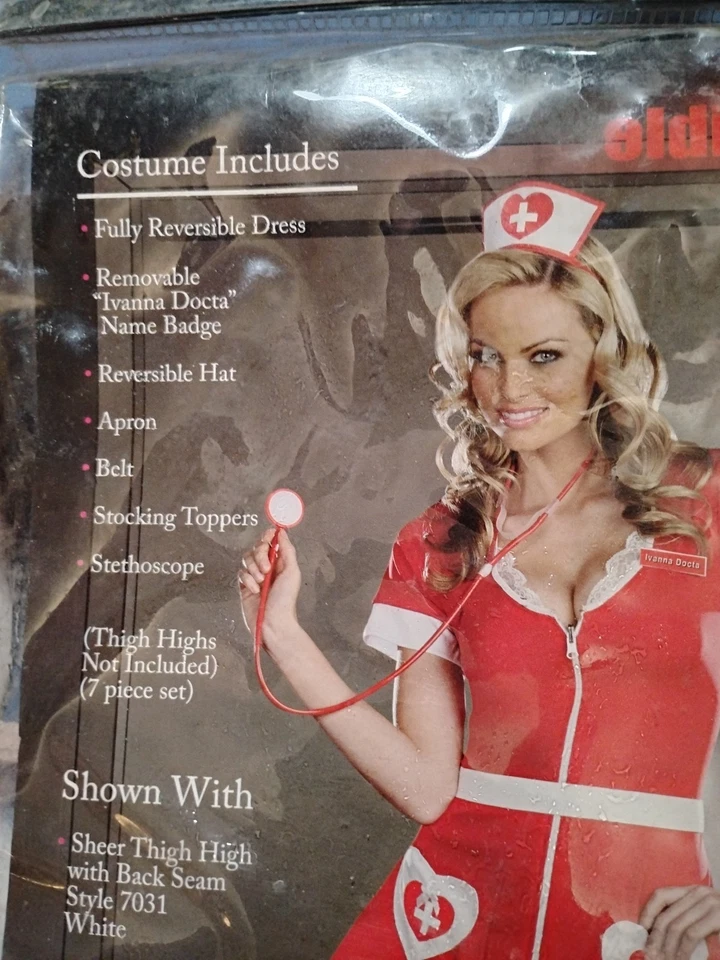 Costume Women’s Ivanna Doctor Size Large Reversible Halloween 6 Piece DG7593X - Image 3 of 4