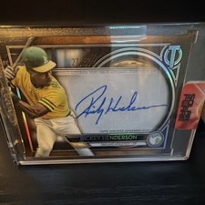 Topps 2020 Tribute Rickey Henderson Auto Serial Numbered 27/40 Athletics