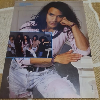 Vintage DAN REED NETWORK EARLY YEARS 80S A4 POSTER KERRANG MAGAZINE CLIPPING