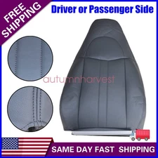Driver or Passenger Top Leather Seat Cover Dark Gray For Chevy Express 2003-2014