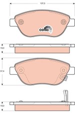 Bremsbelagsatz Vorne für Fiat 500L 351 352 Opel Corsa D S07 ab 06->