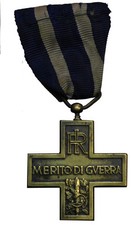 REPUBBLICA ITALIANA CROCE AL MERITO DI GUERRA CON ATTESTATO MF130060
