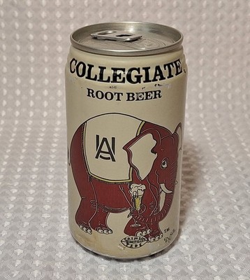 Vintage Collegiate Root Beer BAMA Alabama Crimson Tide Soda Pop Can Football