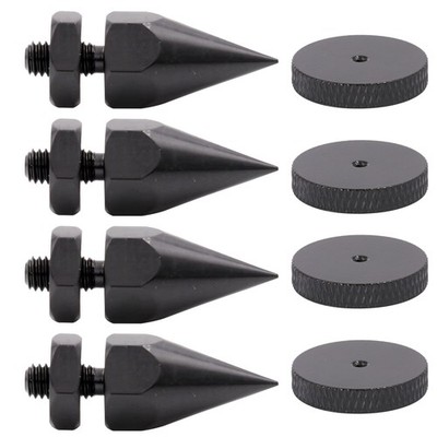 4Pack Iron AMP Studio Monitor Stand Feet/Base M6 Thread Speaker Isolation Spike