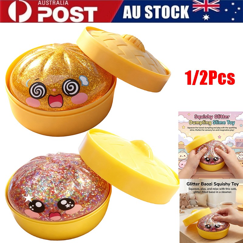 Rare Glitter Dumpling Squi-shy Toy Mystery Blind Box Bao Bun Stress Relief Toy