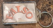  Vintage Plastic Keyring Falso Enr.