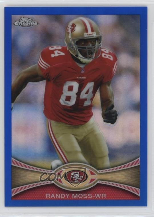 2012 Topps Chrome Blue Refractor /199 Randy Moss #32 HOF lc0
