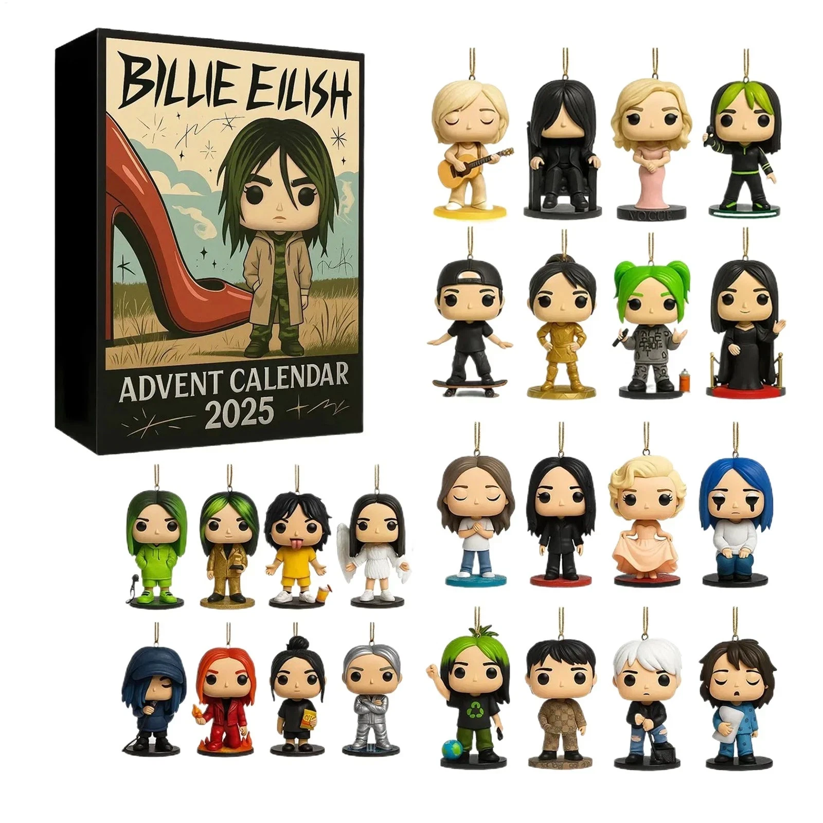 Christmas Countdown Calendar Billie Eilish 10th Anniversary 2D Advent Calendar
