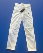 Under Armour Youth Boy's Utility Relaxed Fit Baseball Pants White MEDIUM