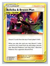 Bellelba & Brycen-Man 186/236 Uncommon Cosmic Eclipse Pokemon Near Mint