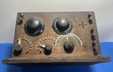 Antique Early 1900s Radio Tuning Unit / Control Panel – For Parts Only – AS-IS